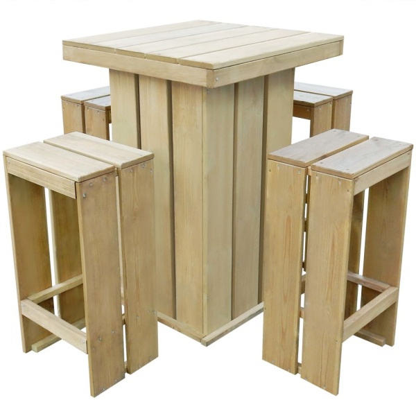 Set Mobilier De Exterior 5 Piese Lemn De Pin Tratat 43263